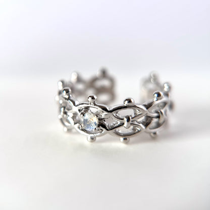 [ moon stone ] lace stone silver