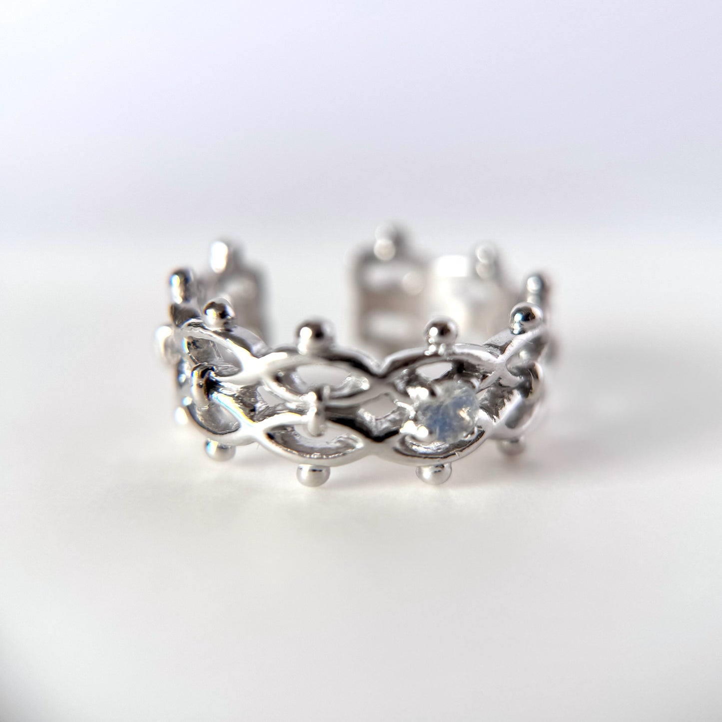 [ moon stone ] lace stone silver