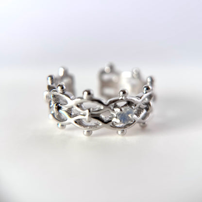 [ moon stone ] lace stone silver