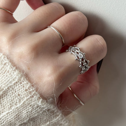 [ moon stone ] lace stone silver