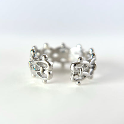 [ moissanite ] lace stone silver