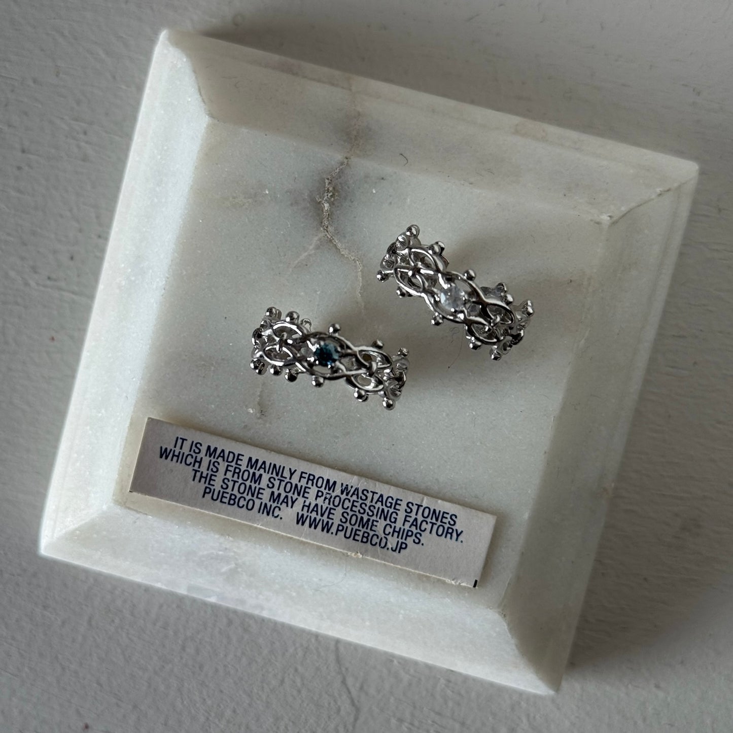 [ moissanite ] lace stone silver