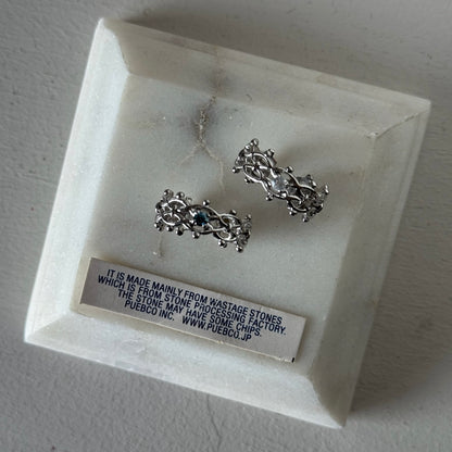 [ moissanite ] lace stone silver