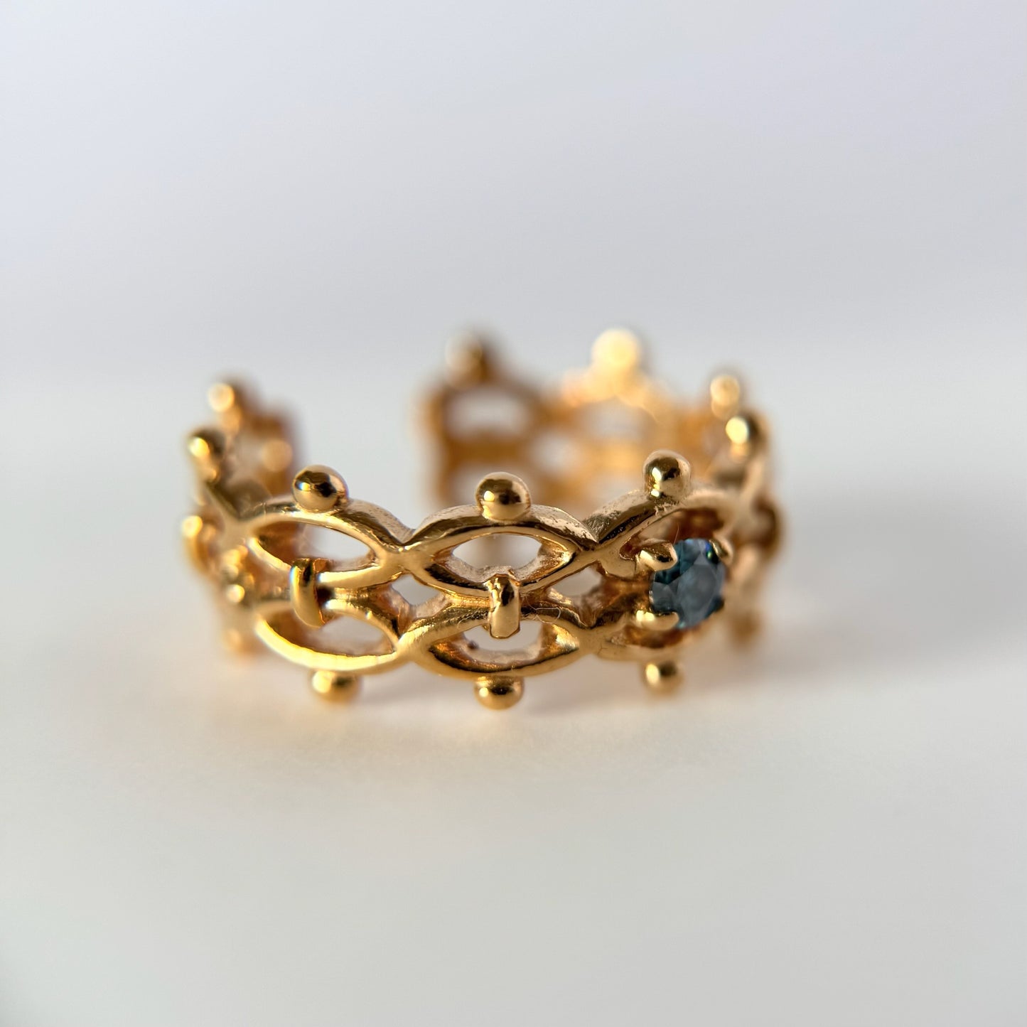 [ moissanite ] lace stone gold