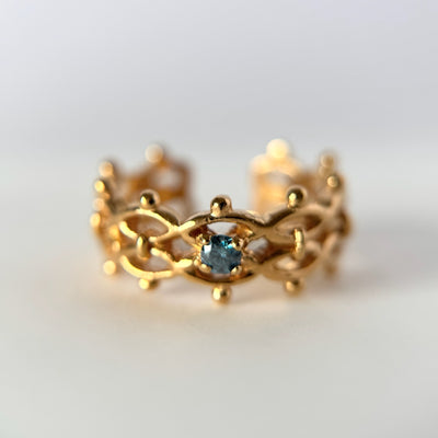 [ moissanite ] lace stone gold