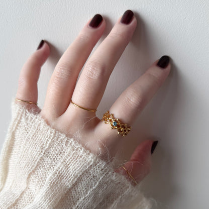 [ moissanite ] lace stone gold