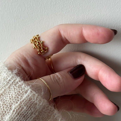 [ moissanite ] lace stone gold