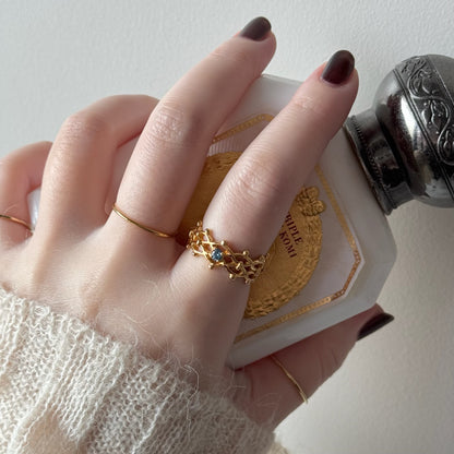 [ moissanite ] lace stone gold