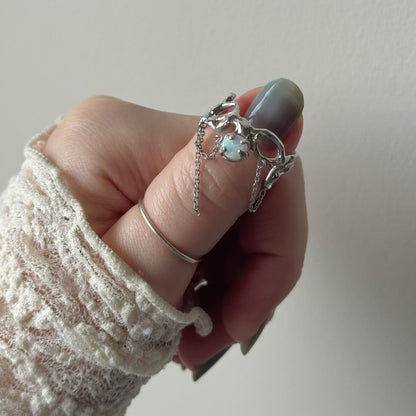 [ synthetic opal ] nuanced mesh silver