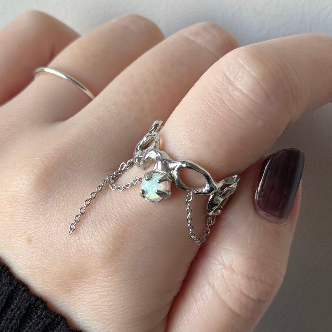 [ synthetic opal ] nuanced mesh silver