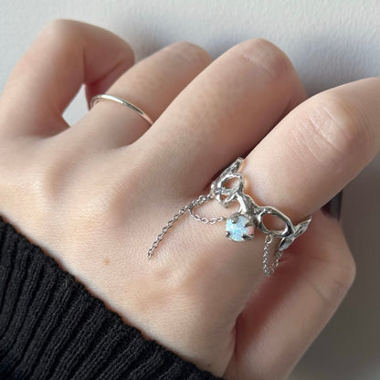 [ synthetic opal ] nuanced mesh silver