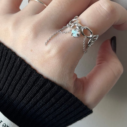 [ synthetic opal ] nuanced mesh silver