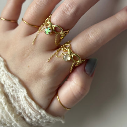 [ synthetic opal ] nuanced mesh gold