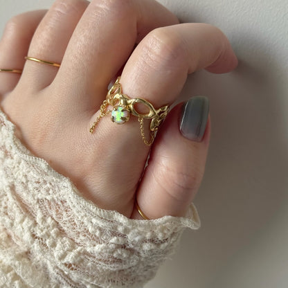 [ synthetic opal ] nuanced mesh gold