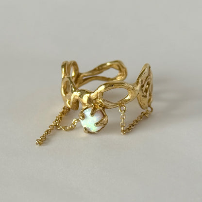 [ synthetic opal ] nuanced mesh gold