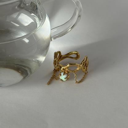 [ synthetic opal ] nuanced mesh gold