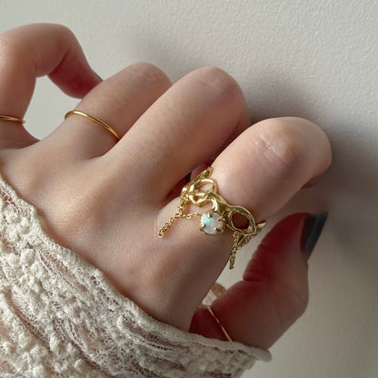 [ synthetic opal ] nuanced mesh gold