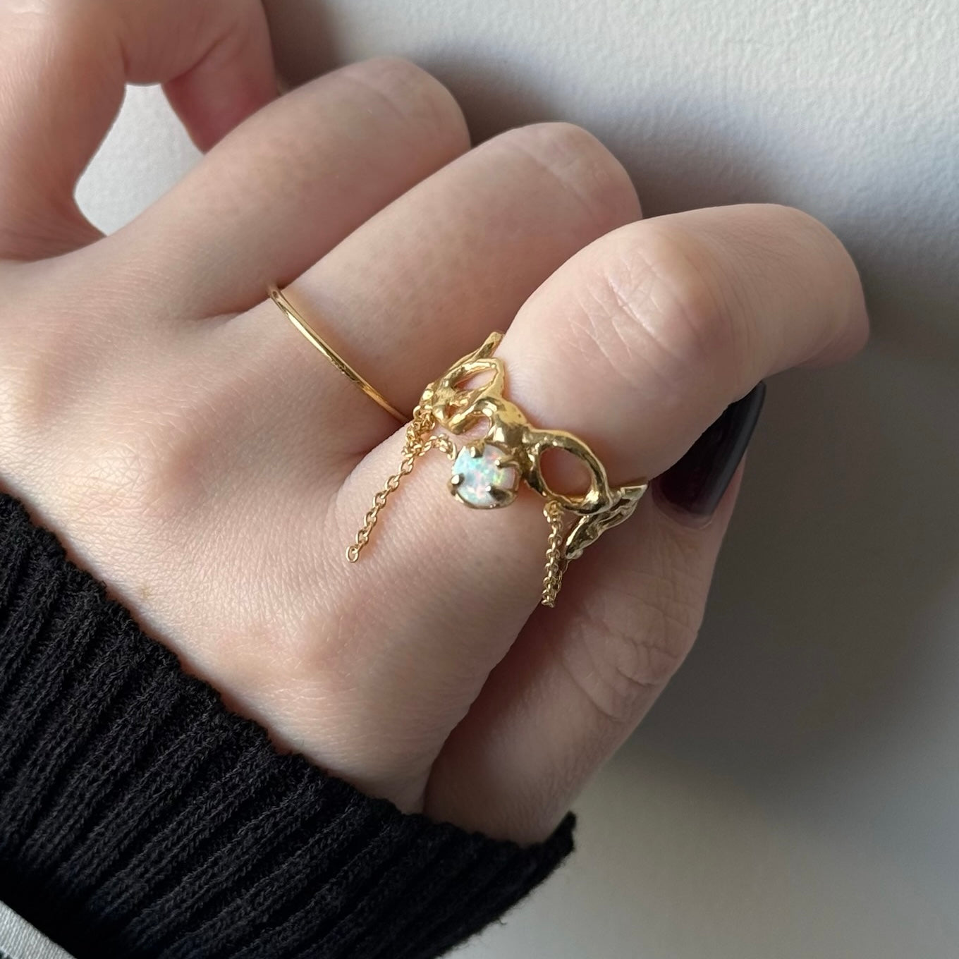 [ synthetic opal ] nuanced mesh gold
