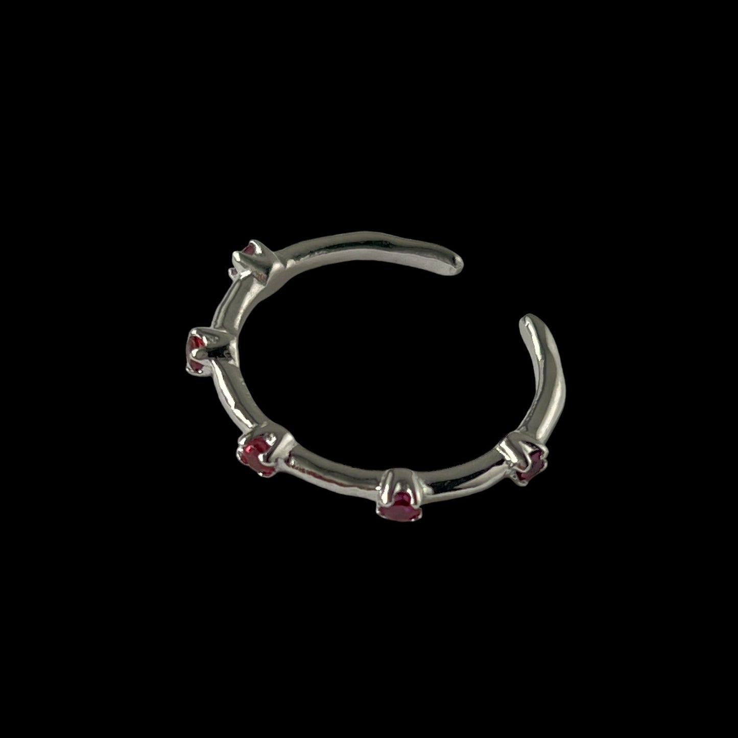 [ rhodolite garnet ] um garland ring silver