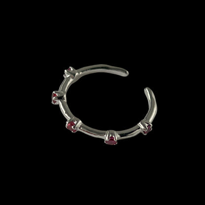 [ rhodolite garnet ] um garland ring silver