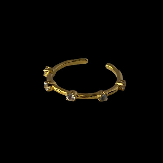 [ moon stone ] um garland ring gold [ free size ]
