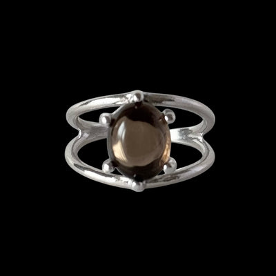 [ smoky quartz ] double silver