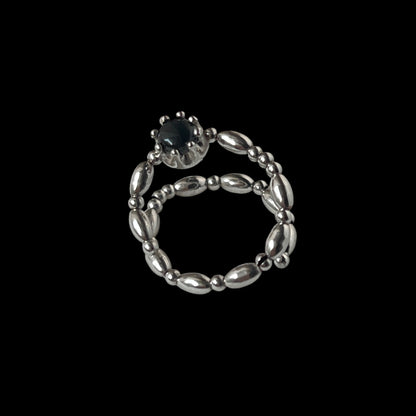 [ blue labradorite ] sirius silver [ free size ]