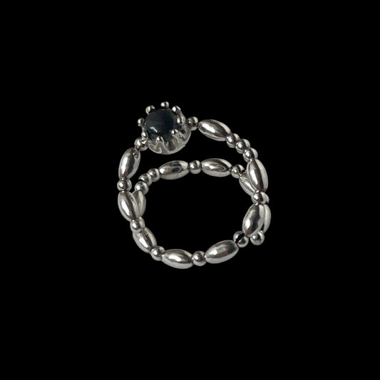 [ blue labradorite ] sirius silver [ free size ]