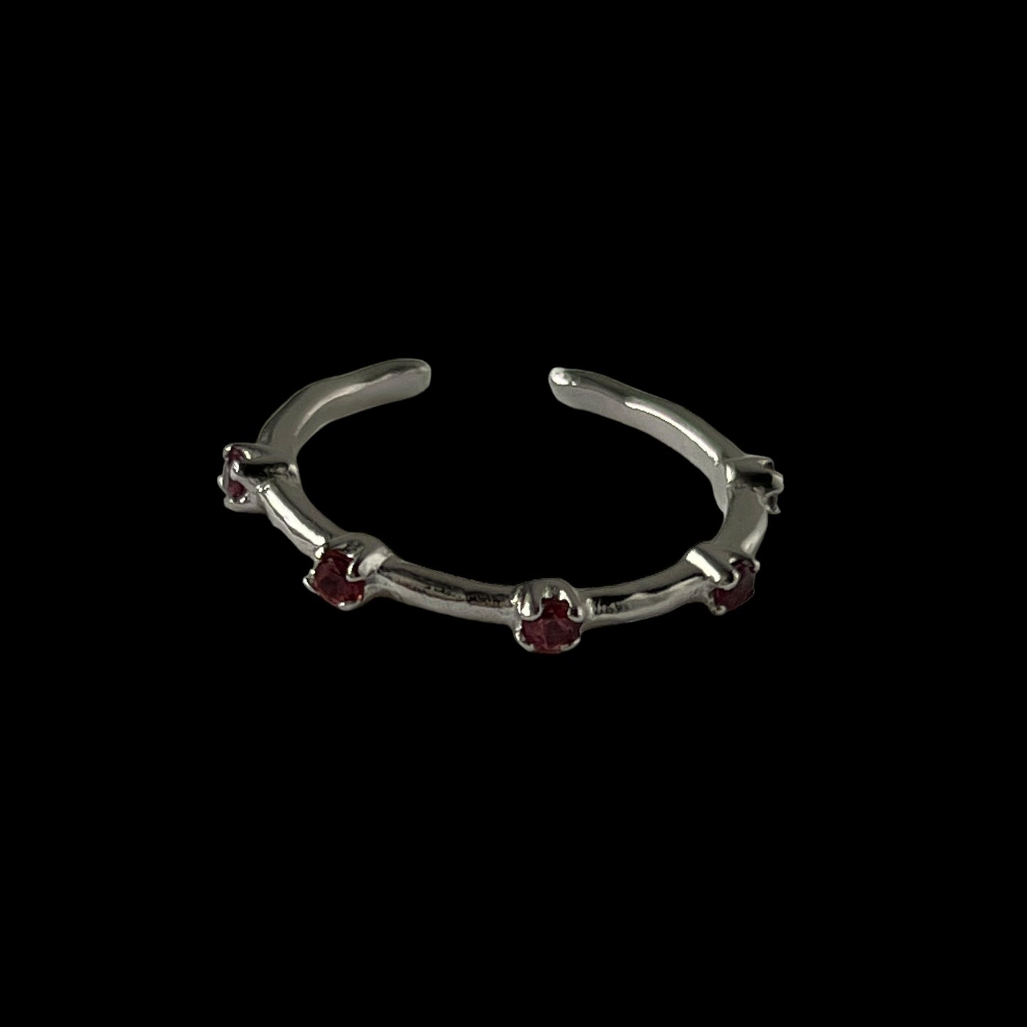 [ rhodolite garnet ] um garland ring silver