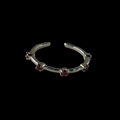 [ rhodolite garnet ] um garland ring silver