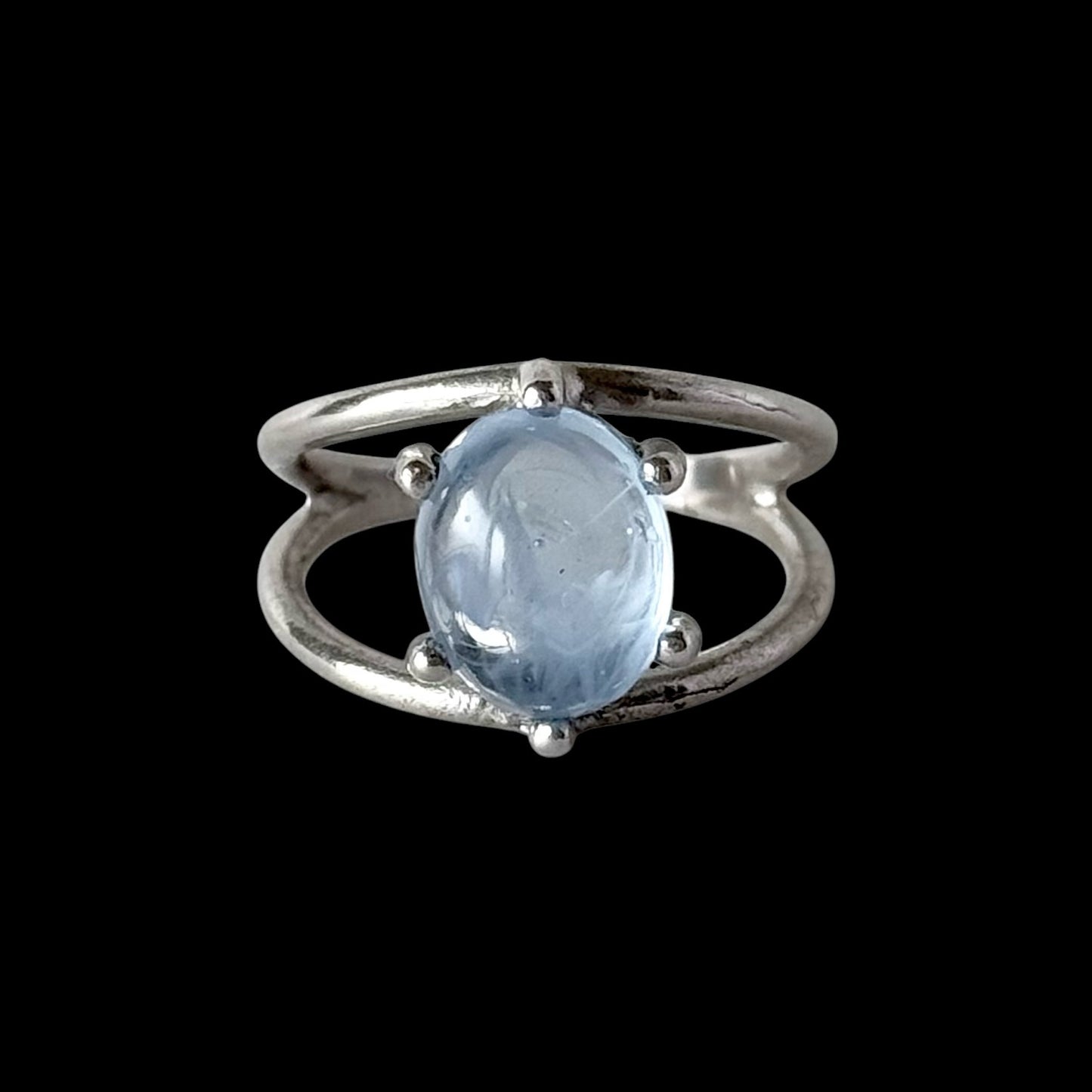 [ sapphire marble ] double silver [ free size ]