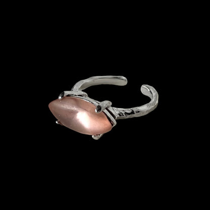 [ pink ] gem MARQUISE silver