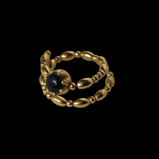 [ blue labradorite ] sirius gold [ free size ]
