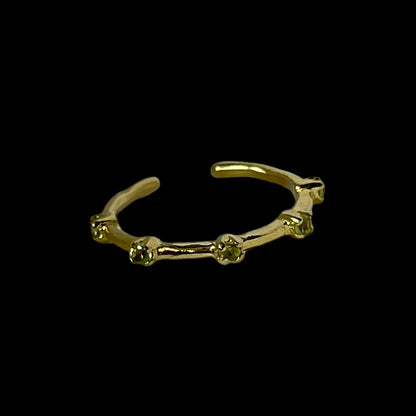 [ peridot ] um garland ring gold
