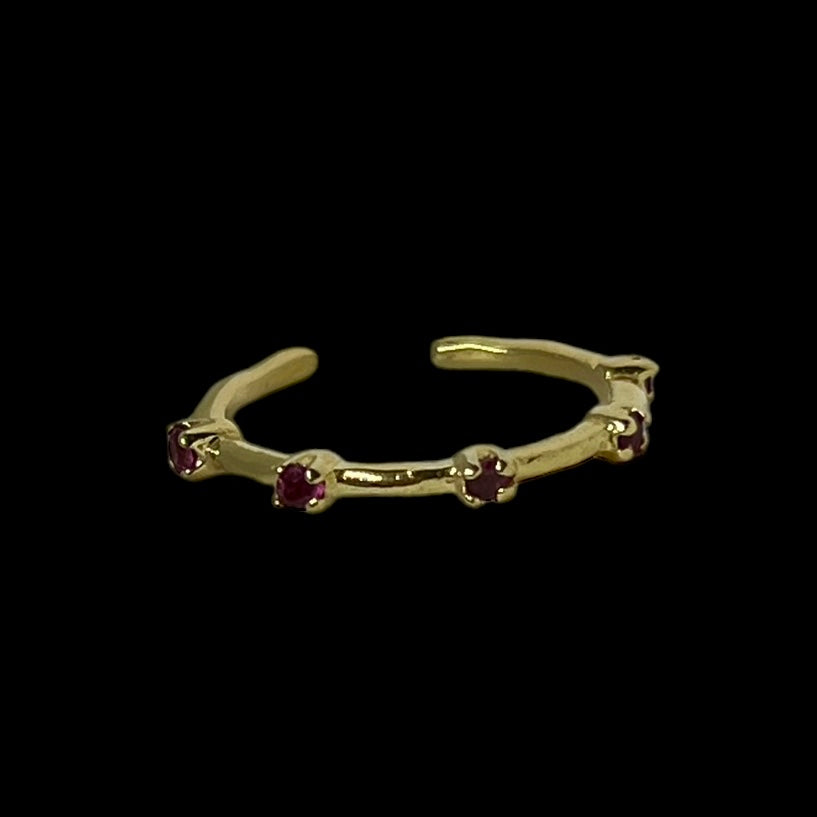 [ rhodolite garnet ] um garland ring gold