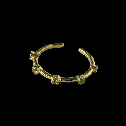 [ peridot ] um garland ring gold