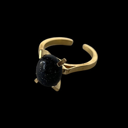 [ blue gold stone ] classic gold [ free size ]