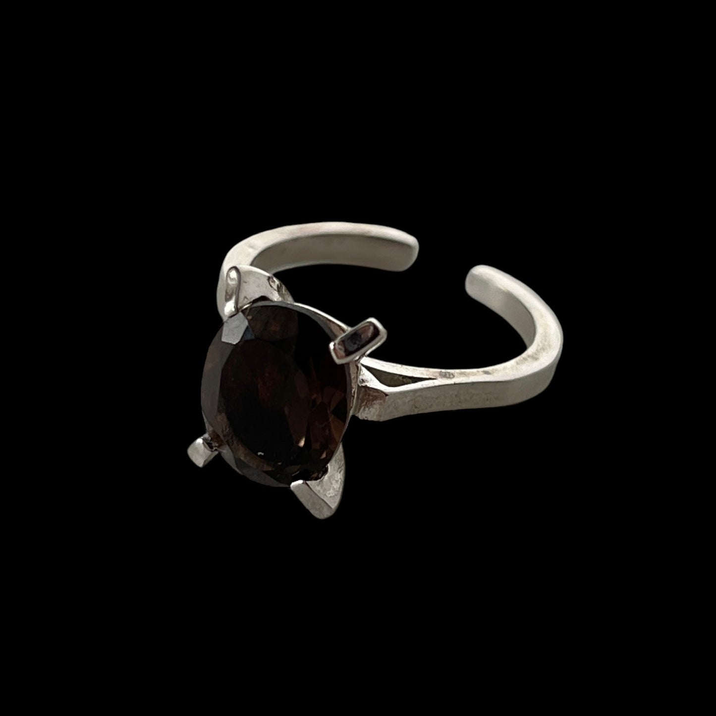 [ smoky quartz ] classic silver