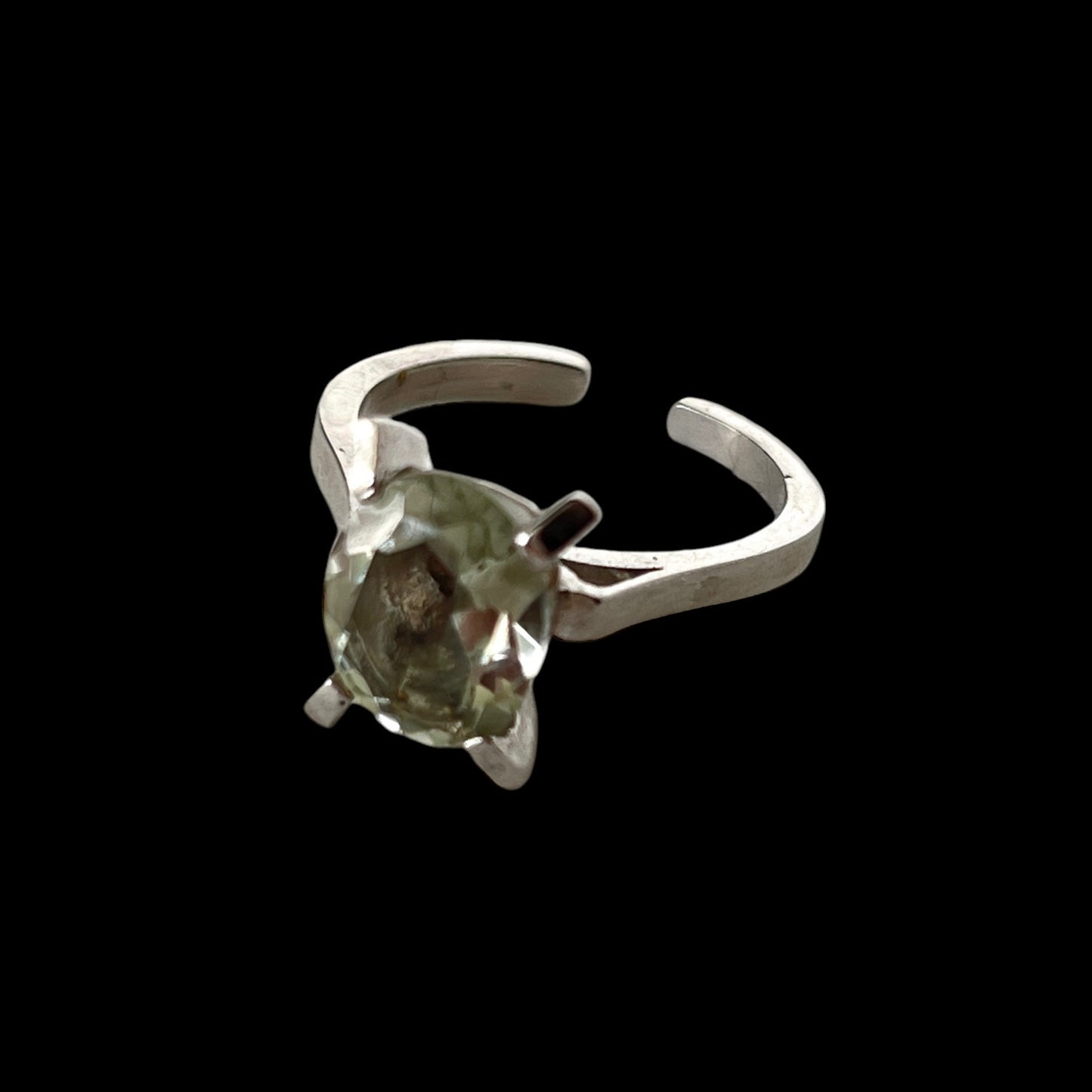 [ green amethyst ] classic silver