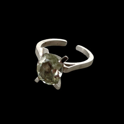 [ green amethyst ] classic silver