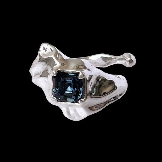 [ montana ]  melt ring  silver  [ free size ]