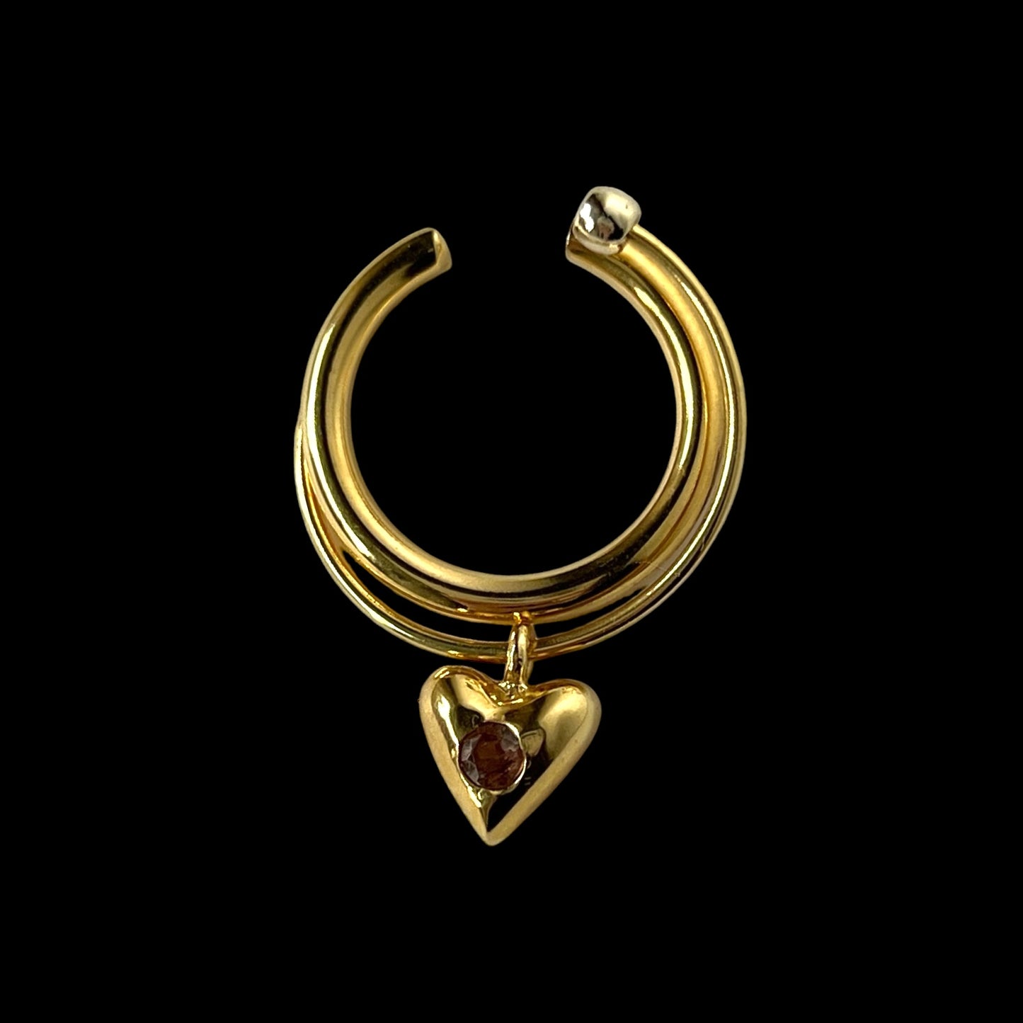 [ andalusite ] heart motif ring gold