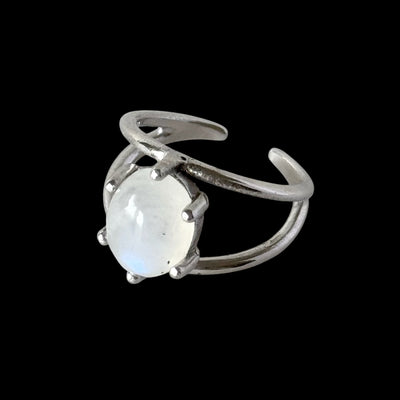 [ rainbow moon stone ] double silver