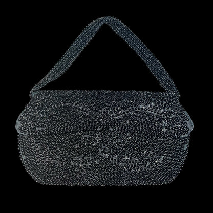 Black beaded handbag