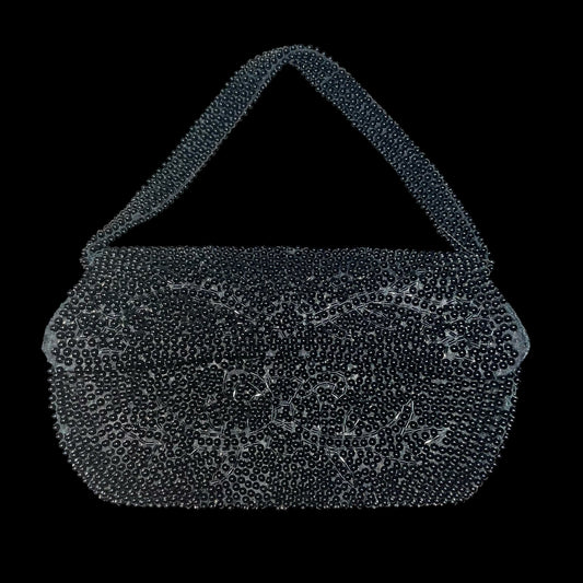 Black beaded handbag