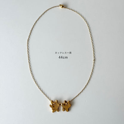 [ gold ] bears necklace