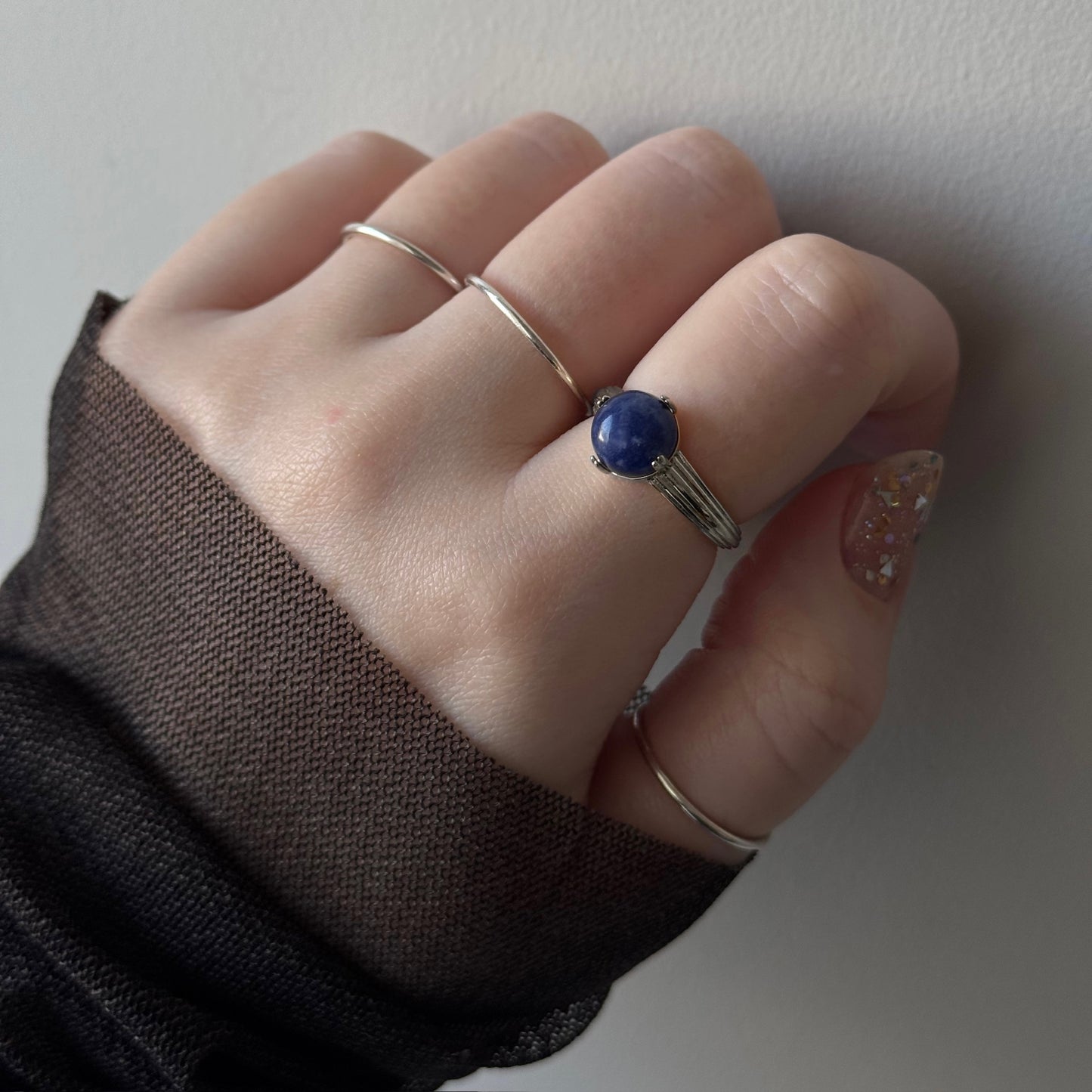[ sodalite ] croissant silver