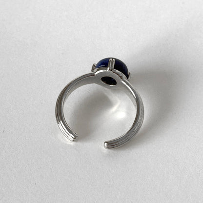 [ sodalite ] croissant silver