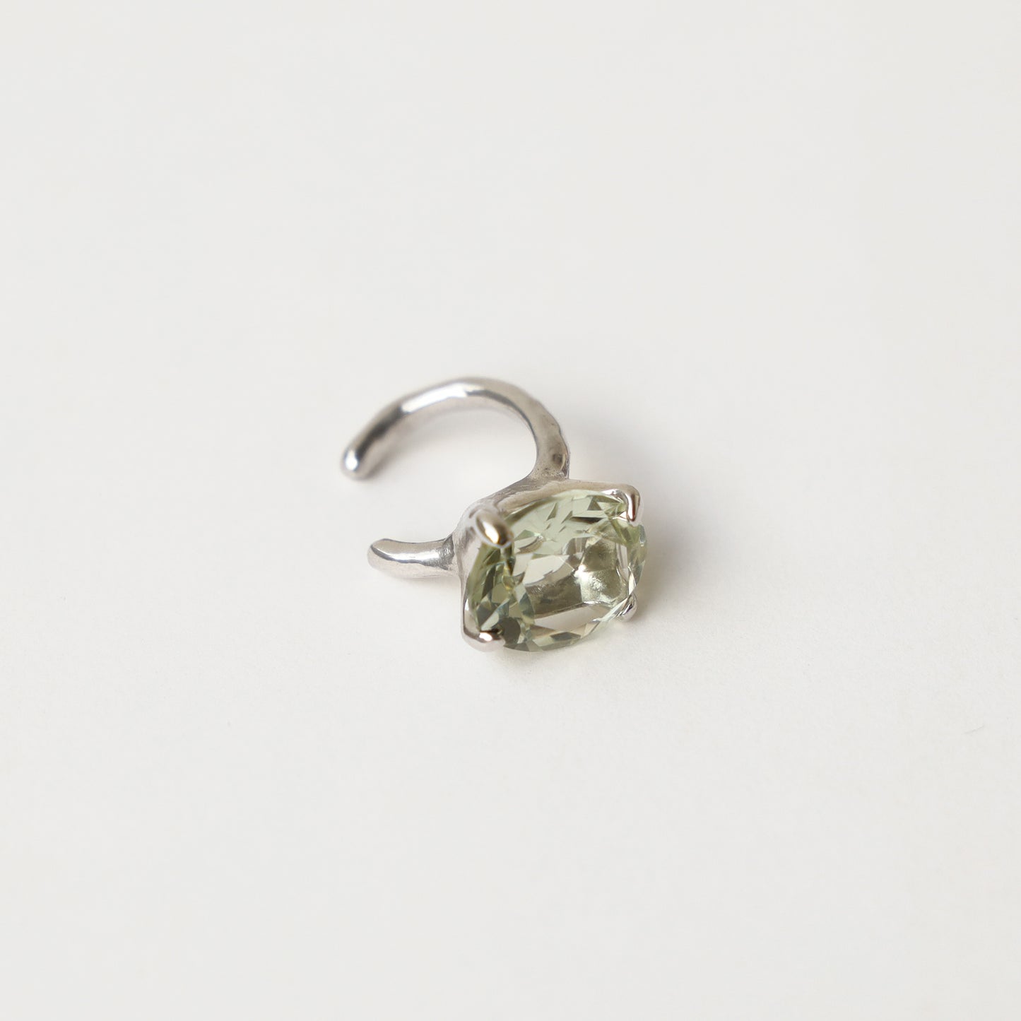 [ green amethyst ] GEM ear cuff silver [ free size ]
