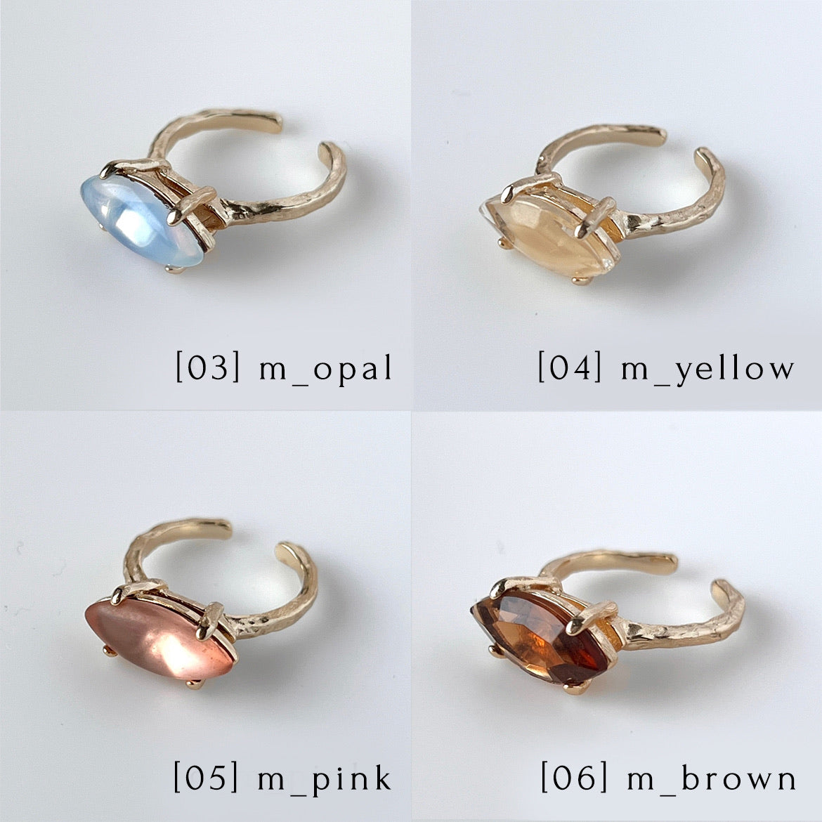 [ pink ] gem MARQUISE gold